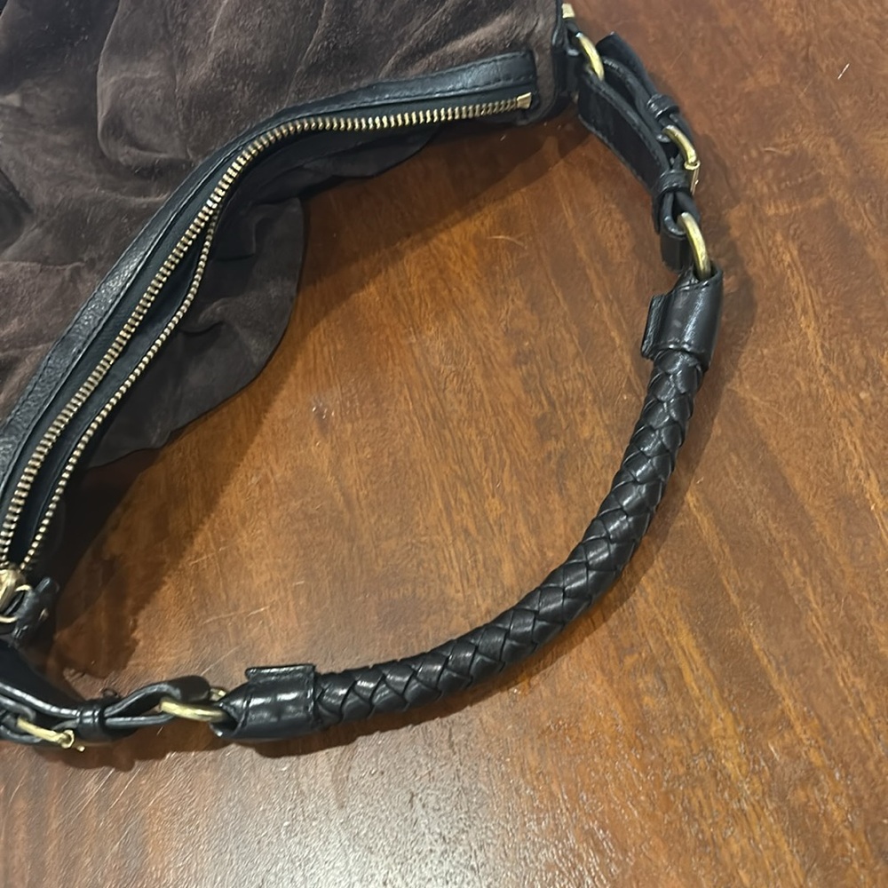 Banana Republic brown suede handbag. - Picture 4 of 6